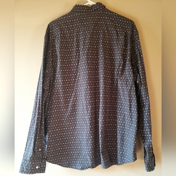 Old Navy Button Up Men's Classic Shirt Black Moon Long Sleeve - XXL - Picture 2 of 5